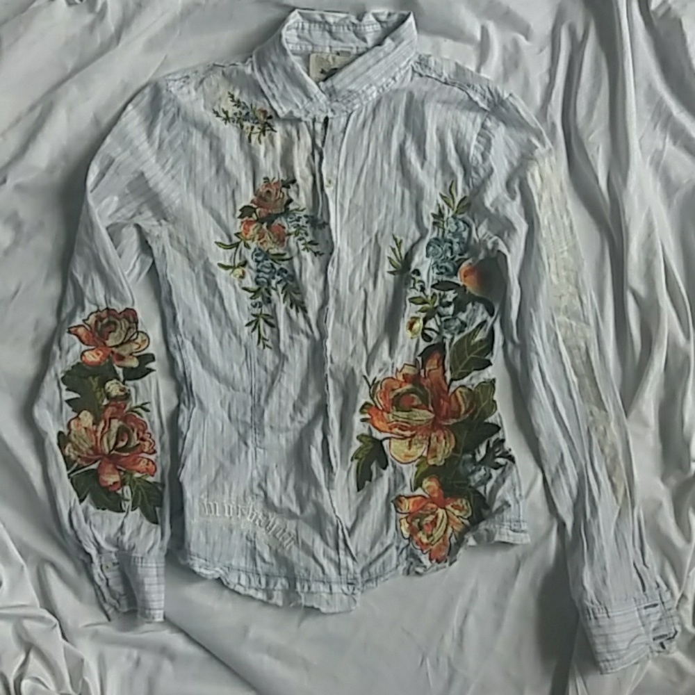 3J Workshop (Johnny Was) Embroidered Blouse
